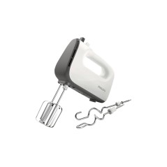 Philips Viva Collection HR3740 Hand Mixer with Turbo Function - Powerful Performance in White/Cashmere Grey